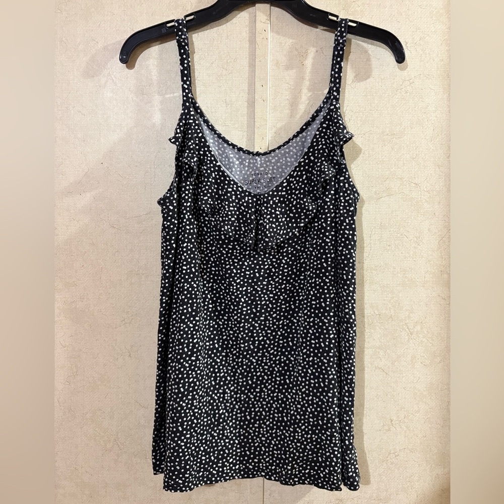 Torrid Black and White Spotted Camisole